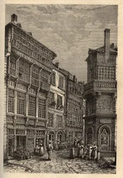 Casa de Saint Malo (Saint-Malo) de Duguay Trouin (Rene Dugay-Trouin) - gravura em "PATRIE" - DESCRIÇÃO PECTUREQUIREQUE DE LA FRANCE EN 6 VOLUES BY LUCIEN HUARD - final séc. XIX