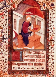 São Marcos Miniatura de "As Horas de Eduardo I (Duarte) de Portugal (1391-1438)" Lisboa do século XV, Torre do Tombo