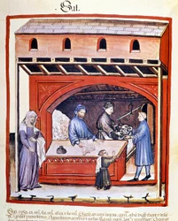 Venda de sal, extrato de Tacuinum Sanitatis