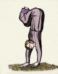 Salomé a dançar para o seu pai Herode Antipas. Ilustração do século 19 de um manuscrito.