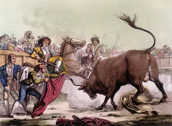 Cena de touradas em Espanha, cerca de 1820.