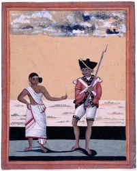 Sepoy de Madras Infantaria Nativa e sua esposa