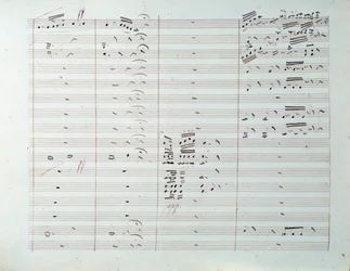 Página de música da sinfonia Grande (op. 8) de Carl August Cannabich