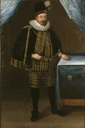 Sigismundo III Vasa, roi de Pologne - Retrato de Sigismundo III Vasa, Rei da Polônia (1566-1632), Anônimo . Óleo sobre tela