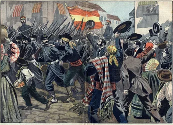 Guerra Hispano-Americana ou Guerra da Independência Cubana (1868-1898) entre Espanha e América do Norte