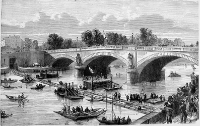 Esfão (sifão?) da Ponte Alma - gravura