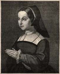 Santa Joana Francisca de Chantal - Retrato de Santa Joana Francisca de Chantal (Jeanne Françoise Fremyot, Baronesa de Rabutin de Chantal) por Chantal Fundadora da Visitação (1572-1641) (Retrato de Santa Joana Francisca de Chantal (Jeanne Françoise Fremyot,