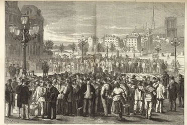 A feira de Mâcon na Place de l
