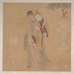 Oficial tártaro com senhora loira