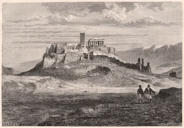 A Acrópole de Atenas durante o século XIX