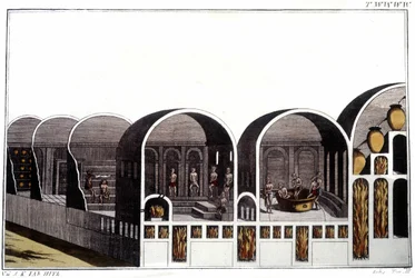 As Termas de Caracalla em Roma. Gravura do início do século XIX.