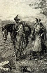 A parma Carthusiana de Stendhal. A gravura do século XIX.
