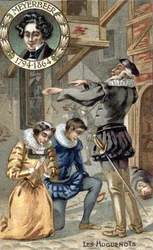 Os Huguenotes, de Giacomo Meyerbeer. (1794-1864). Chromo do final do século XIX.