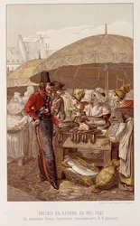 Os russos em Paris em Março de 1814 - em "The Emperor Alexander 1st" de Schilder