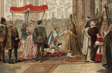 A abjuração de Henrique IV Rei de França em Saint Denis, em 25 de julho