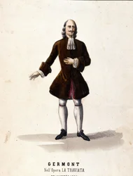O personagem de Alfredo Germont em "La Traviata" de Giuseppe Verdi.