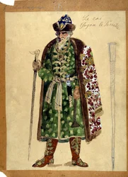 O personagem do rei na ópera "Príncipe Igor" de Alexandre Borodine (1833 - 1887).