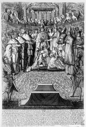 A coroação de Jorge II (1683-1760), rei da Grã-Bretanha e da Irlanda, 2 de outubro