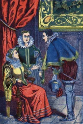 A dança. Ilustração anônima de "Cinderela", conto de Charles Perrault (1628-1703), escritor francês. Imagery Marcel Vagne, Jarville Nancy, sem data (final do século XIX).