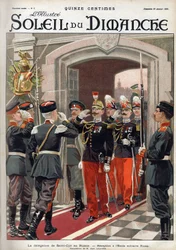 A delegação de São Cyr (St. Cyr) na Rússia: recepção na escola militar russa. Gravação em "Le sun-du-dimanche", 29 de janeiro