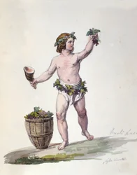 A Gravura Divinita de Baco de "Dizionario mitologico