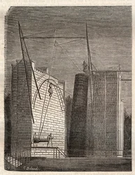 O grande telescópio espelho (ou leviatã) de Willliam Parsons chamado Lord Rosse (1800-1867), do Castelo Birr para Parsonstown (Irlanda)