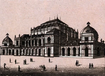 A nova bolsa de Frankfurt, Alemanha (Frankfurt, Alemanha) em "The world illustrates 168 views" Sem data (final do século XIX)