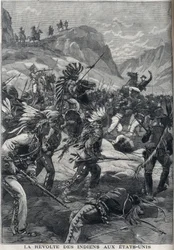 A revolta dos índios de pele vermelha do norte de Minnesota, nos Estados Unidos, em 1898.