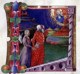 O sacrifício de Noé. Antifonário do século XV. Biblioteca de Lodi