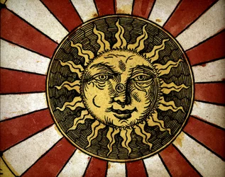 O sol - em "Astronomicon caesarum", tratado do século XVI.