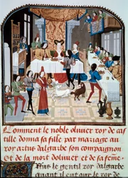 O banquete de casamento da filha de Olivier de Castile com Artus d