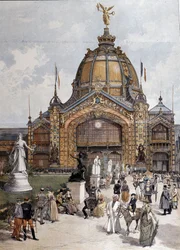 Exposição Universal, Cúpula Central em Paris gravada em 1889