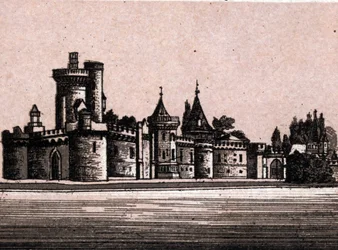 Viena, Áustria: vista do castelo de Laxenburg (castelo de Laxenburgh em Viena). in "O mundo ilustra 168 vistas" Sem data (final do século XIX)