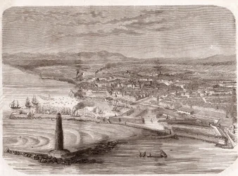 Vista de Livorno (Livorno - Toscana - Toscana) - Toscana - gravura 1860