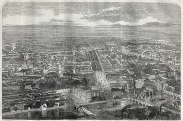 Vista da cidade de Berlim (Berlino) em 1858.