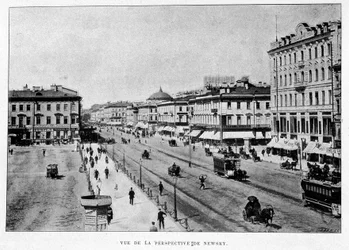 Vista da Perspectiva de Newsky. São Petersburgo.