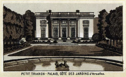 Vista do Peer Trianon nos jardins de Versailles.
