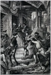 Voltaire (1694 - 1778) preso em Frankfurt em 1753 por ordem do grande Frederick II - no Histoire de France desde os tempos mais remotos até 1789 por M. Guizot