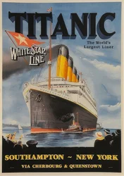 Linha de estrela branca. Titânico. Um 1911