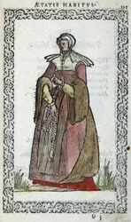 Mulher picarde - em "Habits et effigies" de Jean Sulperius