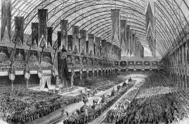 Feira mundial em Paris, em 1867 : cerimónia de entrega de prémios em 1 de Julho