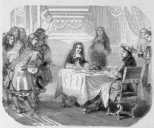 Estão a ver-me, cavalheiros, disse o rei, está ocupado a comer Moliere: Luís XIV e Moliere se apegam - em "Paris através dos séculos".