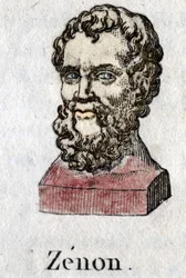 Zenon de Cition (v. 335 - v. 264 a.C.), filósofo grego. gravura de 1822.
