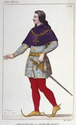 traje de Cavaleiro do Cosso de Genet. gravura de 1830