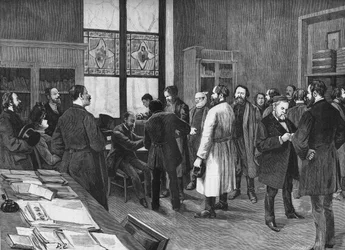 no gabinete de Louis Pasteur, em 1886.
