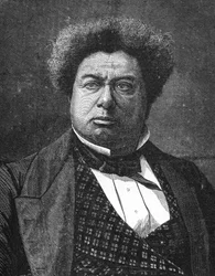 retrato de Alexandre Dumas pai. Romancista e dramaturgo francês (1802 a 1870).