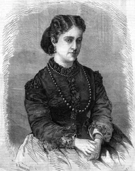 retrato de Adelina Patti. Cantora italiana (1843 a 1919) Gravura de 1864.