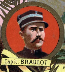 retrato do capitão de infantaria naval BRAULOT, que morreu no Campo de Honra em Bonna, Sudão, em 1897.