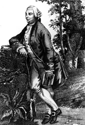 retrato de David Hume. Filósofo escocês (1711 a 1776).