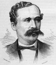 retrato do doutor Gustave Nachtigal, médico alemão do século XIX.